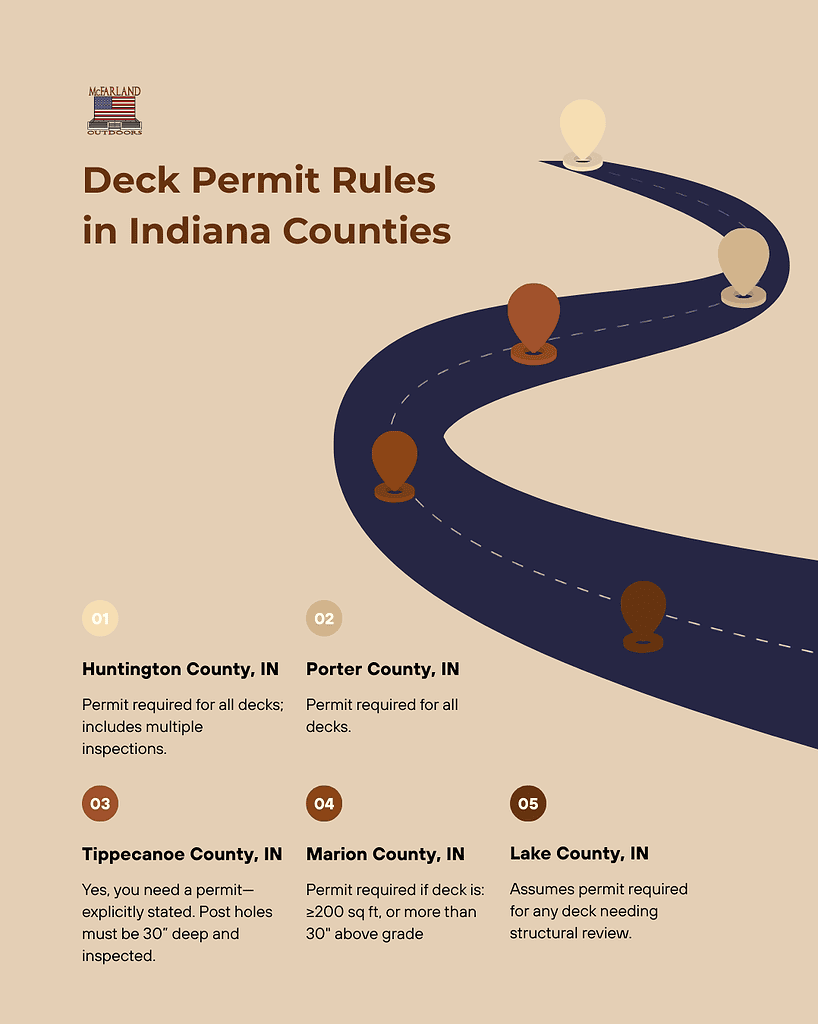 Deck permit Rules in Indiana Counties