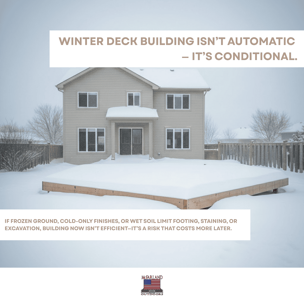 When Winter Deck Building Doesn’t Make Sense
