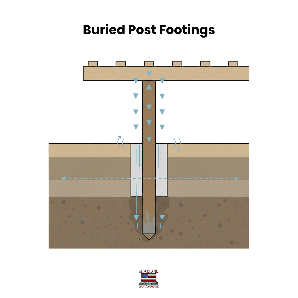 Buried Post Footings 