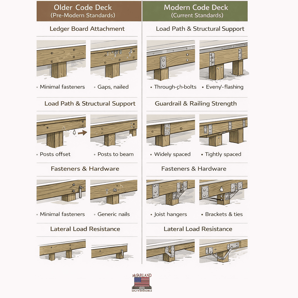 Old Code vs Modern Code Deck Comparison