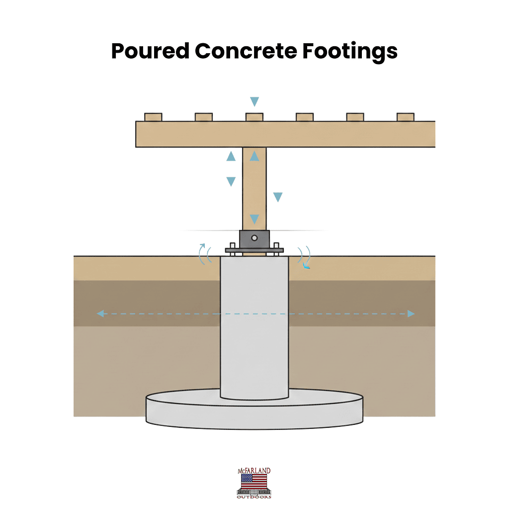 Poured Concrete Footings