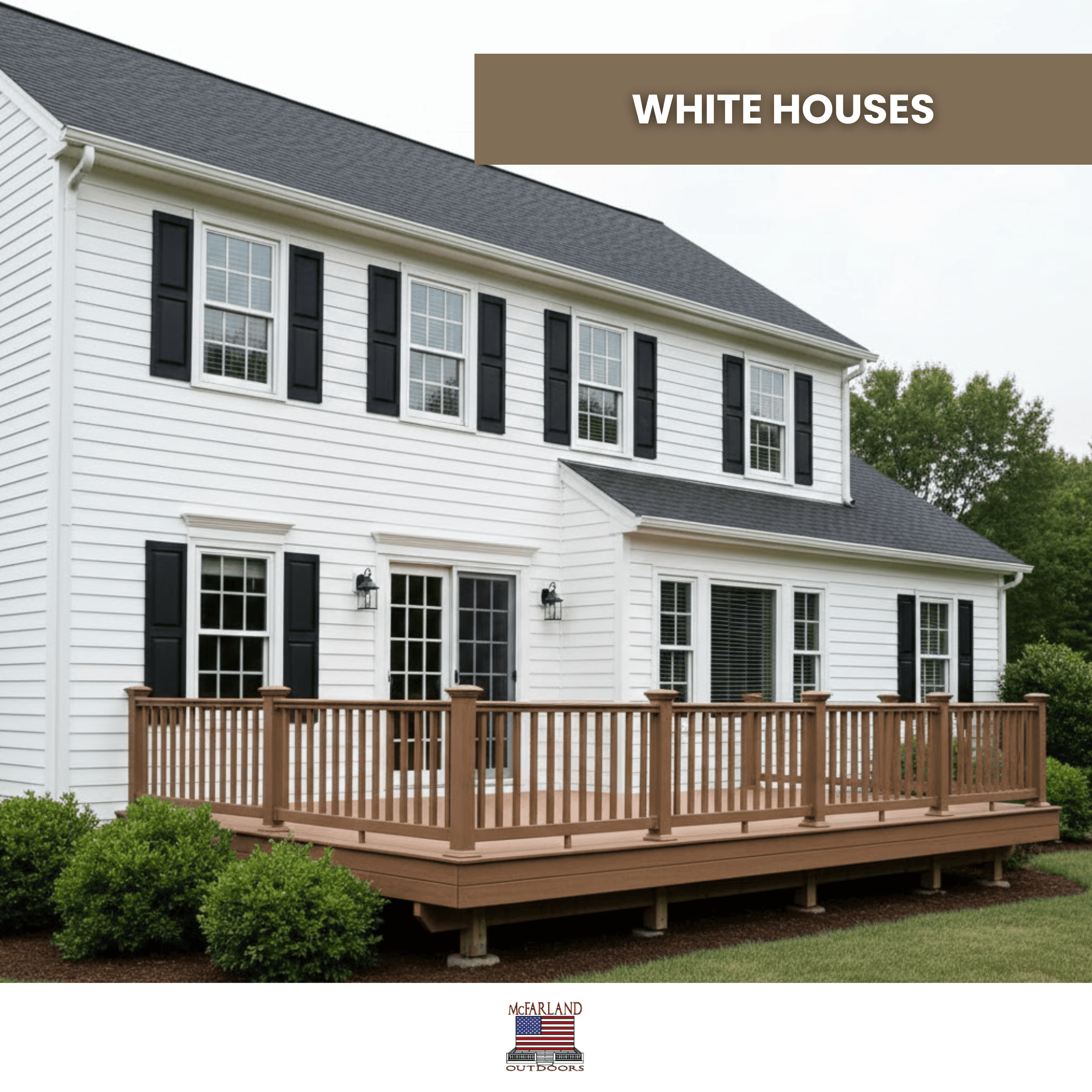House and Deck Color Combinations - White Houses